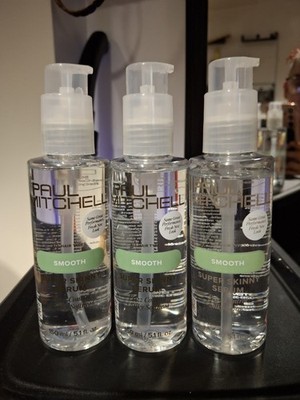 Paul Mitchell Smooth Super Skinny Serum Anti-Frizz Heat Protect 5.1oz 3 Pack