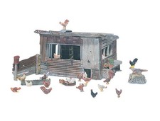 Woodland Scenics ~ HO Scale ~ Chicken Coop Kit ~ D215