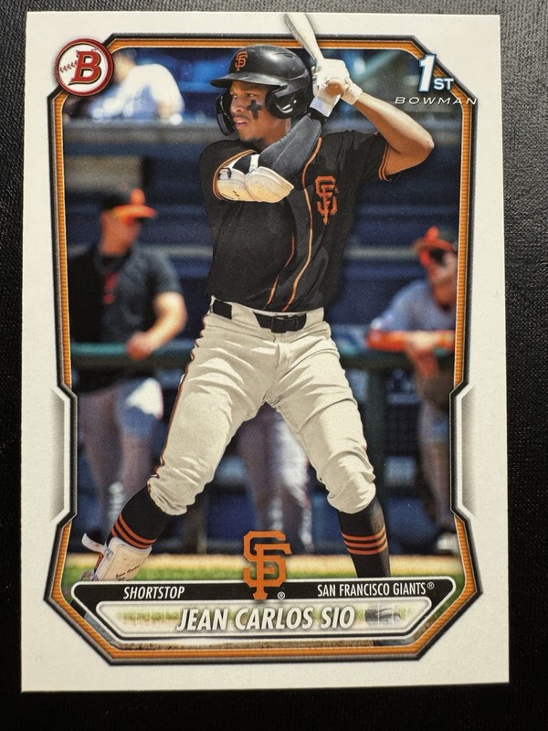 Jean Carlos Sio 1st Prospect Rookie 2026 Bowman Card #BP-87 San Francisco Giants