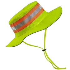 Reflective Sun Hat with Wide Brim  Safety Boonie Bucket Cap for Summer