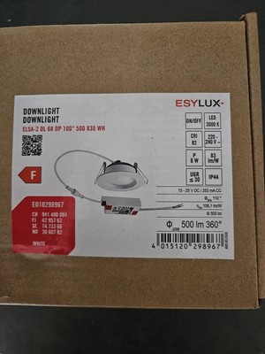 ESYLUX Downlight Elsa, 8 Stück LED-Innenleuchte, 230V, 6w E010298967