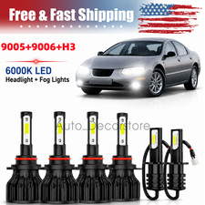 For Toyota Corolla 2001-2004 6000k Led Headlight Fog Light Bulbs Combo Kit White