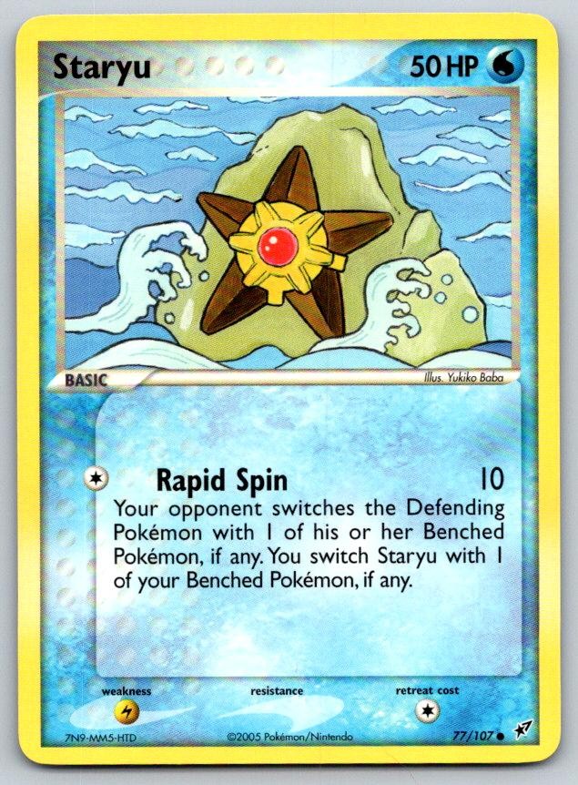Staryu Deoxys 77/107 Pokemon Card NM