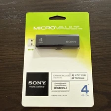 Sony MicroVault Retractable USB 2.0 Flash Drive 4GB New!  NIP Sealed Thumb Stick