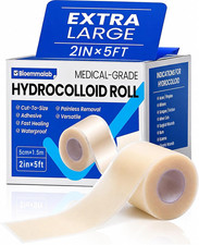 Hydrocolloid Roll Adhesive Bandages Medical Grade Pimple Tape, 2In X 5Ft