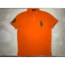Polo Ralph Lauren Men's Custom Slim Fit Orange Polo Shirt Big Pony #3