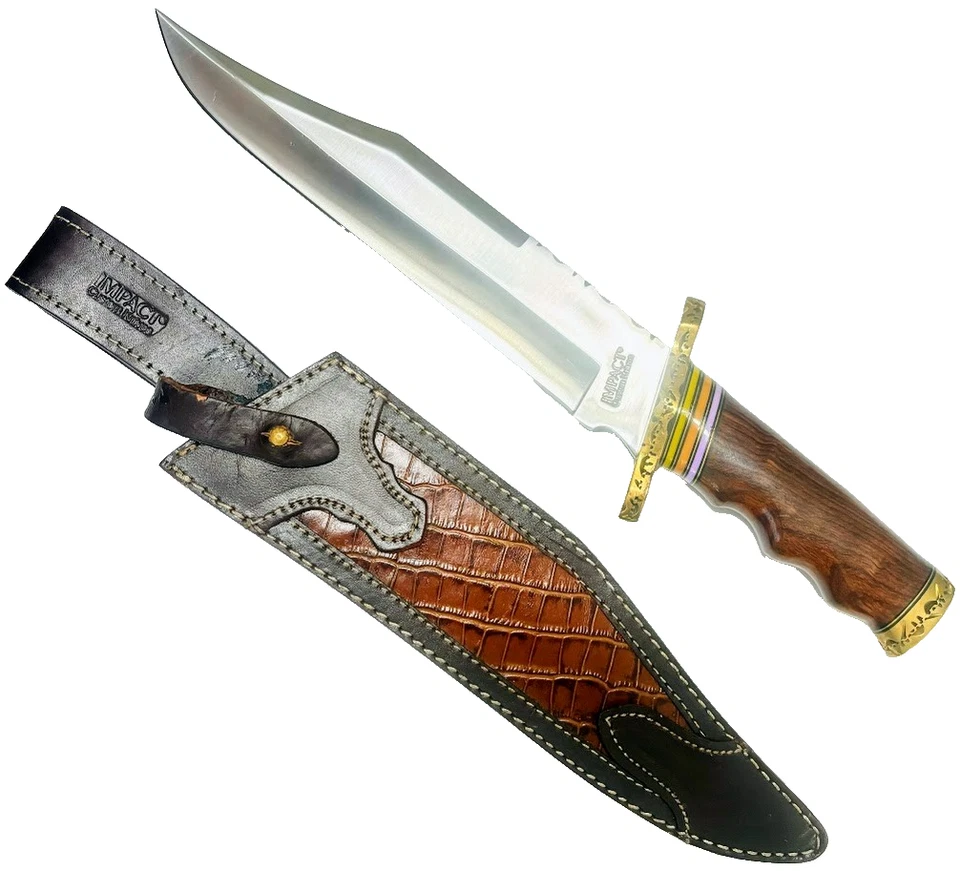 Cubiertos de impacto Cuchillos Bowie hechos a medida Hoja fija 17" hechos a mano RAROS Foto 2 de 4