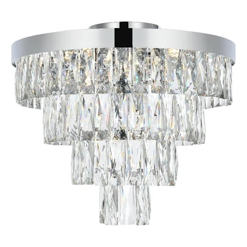Elegant Lighting Josephine 18" Flush Mount in Chrome - Picture 1 of 8