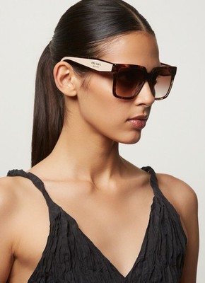 Prada PR 24ZS 07R0A6 Caramel Tortoise Brown Lenses Women