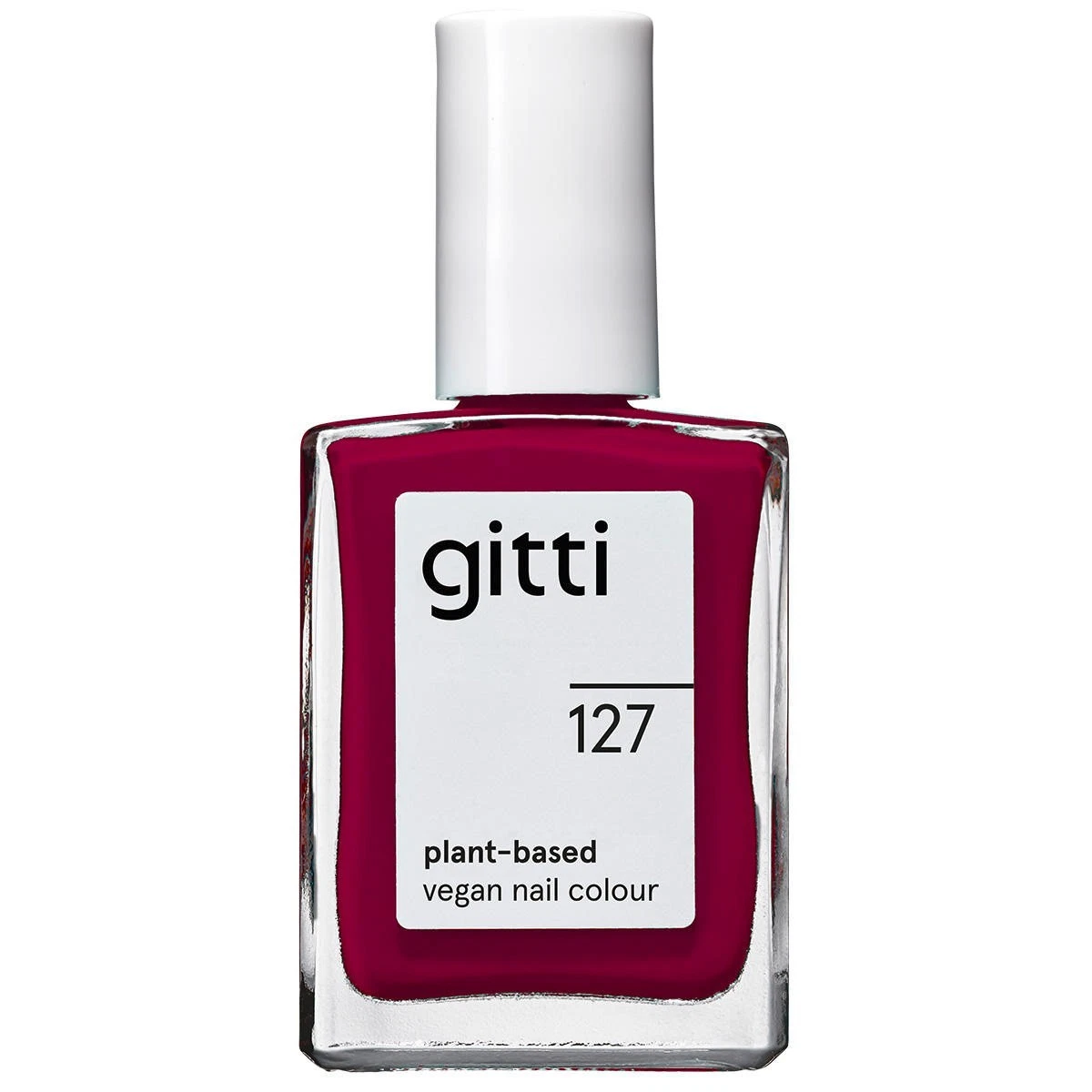 Gitti Nail Polish Plant Based Vegan Nail Colour 127 Plum Red 15ml NEW