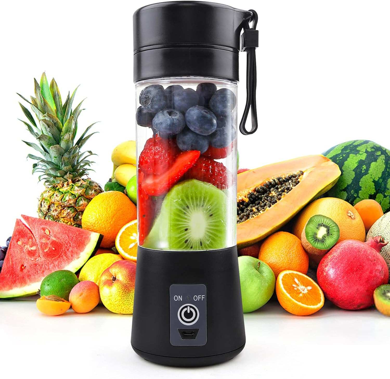 Frullatore Personale 6 Lame 380ml: Mixer Portatile ad Alta Velocità USB