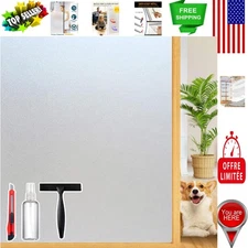 Static Cling Frosted Privacy Window Film with Tools, 17.5 Inch x 157.4 Inch