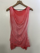 Coquette Romantic Boho Coastal Fairy Floral Top XS Prairie Peasant Ballet Whimsi