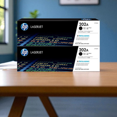 #ad Open Box HP 202A Black Original LaserJet Toner Cartridge 2 pack CF500A $114.99