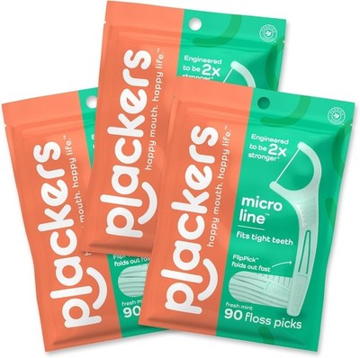 Plackers Zahnseide Picks Micro Line ausklappbar FlipPick Tuffloss frisch neuwertig