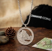 2010 California Cut Coin Necklace State Quarter Yosemite National Park