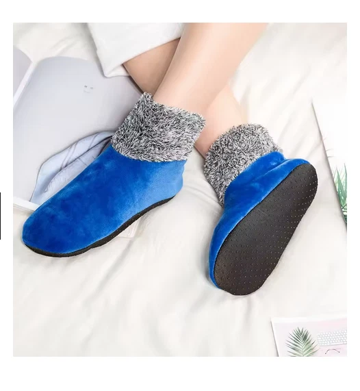 Calcetines de piso engrosados en invierno suela antideslizante para hombres y mujeres calcetines altos cálidos acolchados Foto 2 de 4