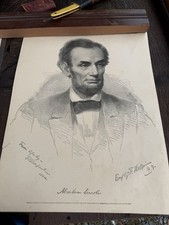 Antique Abraham Lincoln Prints Lithograph Litho Ephemera Abe President