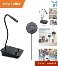 Dual-Way Window Intercom System Microphone Speaker Business Office Hospital