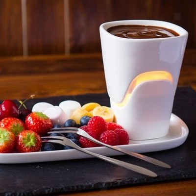 Schokolade Käsefondue Topf Set mit Tablett Schmelzen Hot Pot Schüssel Set Schokolade