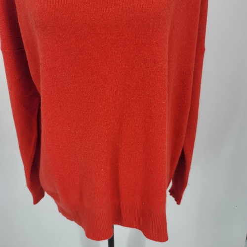 JAEGER London Women's Wool Cashmere Pullover Sweater Red Crewneck Size Large - Picture 4 of 7