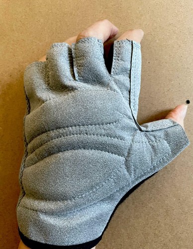 GUANTES DE CICLISMO BICICLETA LEVANTAMIENTO DE PESAS ACOLCHADOS CUERO AMARA ENTRENAMIENTO CRUZADO - Imagen 5 de 5