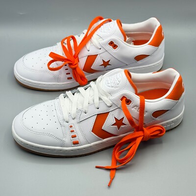 Converse Men's 10.5 Sneakers White Leather Skate AS-1 Pro Low