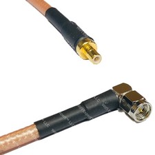 RG400 SMB MALE to SMA MALE ANGLE RF Cable FAST-SHIP LOT