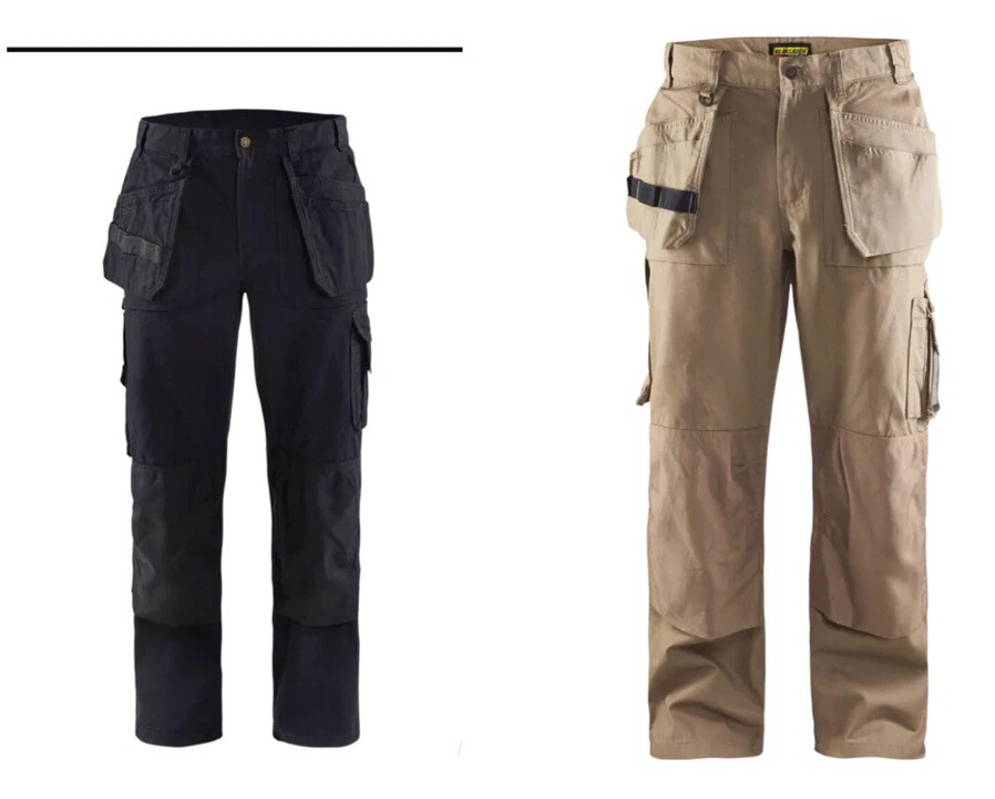 NWT 2 Pair Blaklader Softshell Knee Pad Work Trousers 1530 D112 43x30