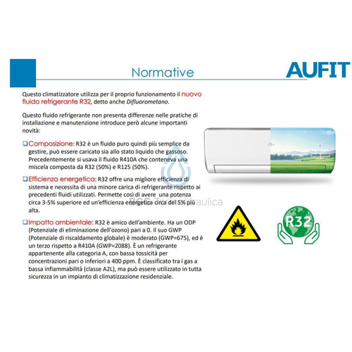 CLIMATIZZATORE MONOSPLIT AUFIT MOD FREEDOM 4 18000 BTU A++ A+ R32 INVERTER WIFI - Foto 15 di 18
