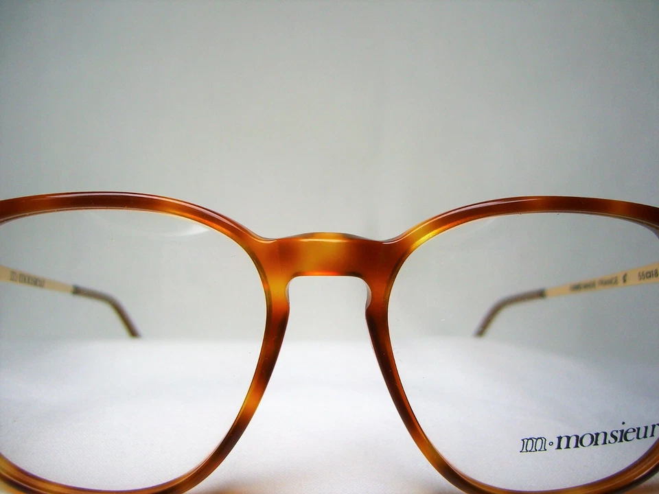 Monsieur eyeglasses square oval frames, men's, women's, hyper vintage, NOS - Image 2 of 4