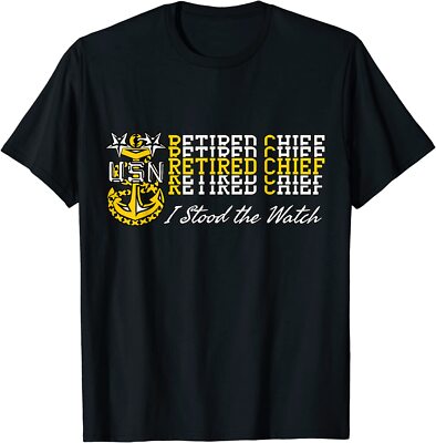 NEW LIMITED Navy Master Chief Retired - I Stood The Watch T-Shirt