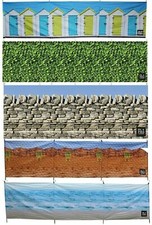 OLPRO Compact Windbreaks (Steel Poles)  Multiple OLPRO Designs Available 