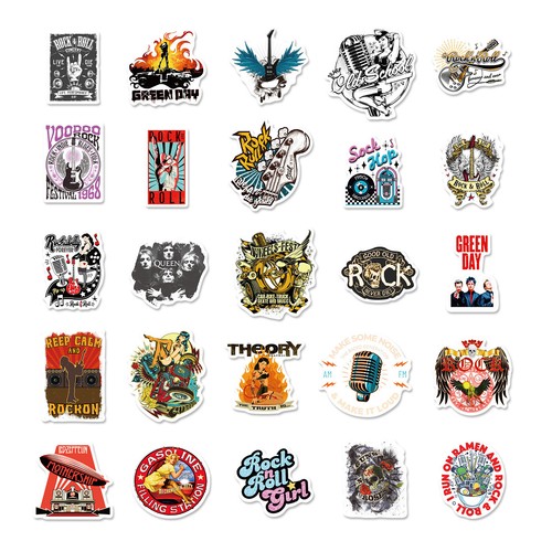 ⭐ 50 Stück Rock and Roll Band Stickerbomb Aufkleber / Rock Music Style - Picture 4 of 6
