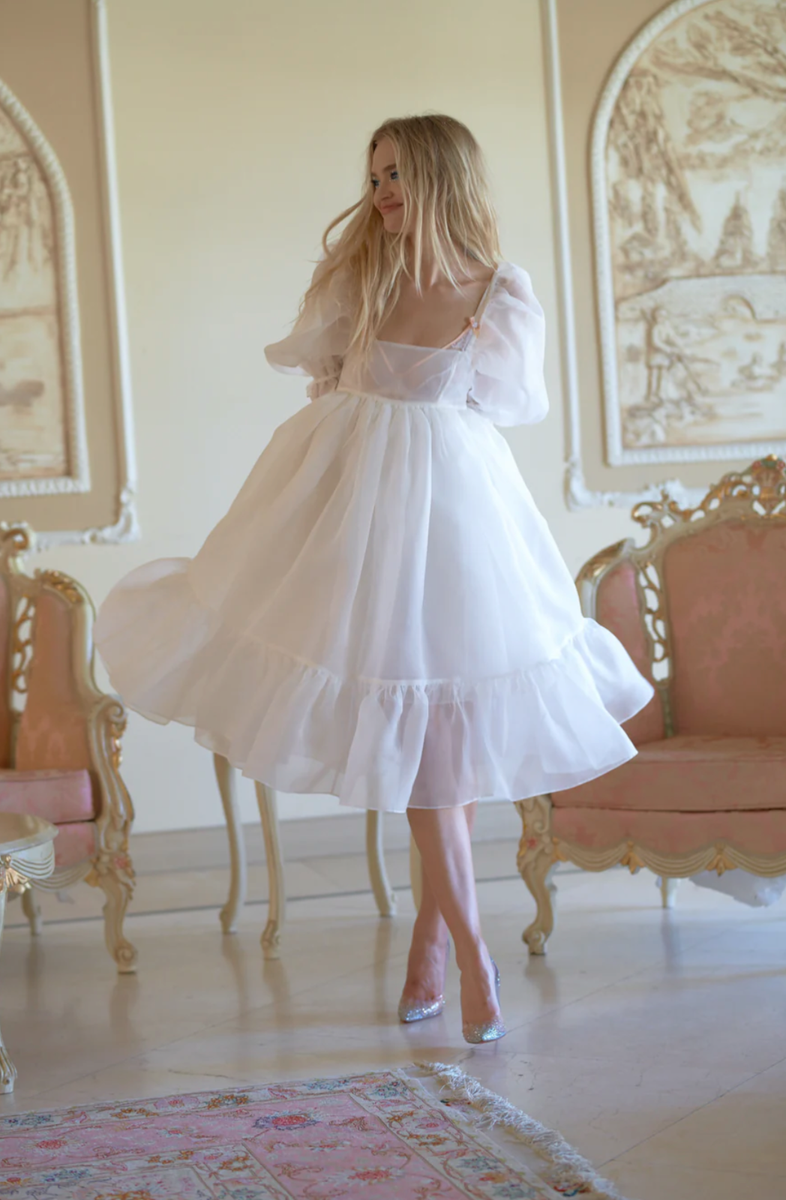 Selkie The Ivory French Puff Dress Size S