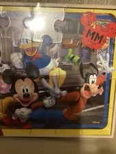 DISNEY Junior Mickey Mouse 5 pack Wood Puzzles Storage Box Educational Kids Fun