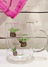 Joy Jolt Star Wars The Mandalorian Awake Baby Yoda 13.5 oz Double Wall Mug