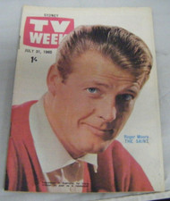 Vintage TV Week Magazine Sydney July 1965 Roger Moore