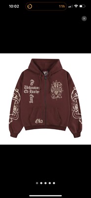 Chief Keef Ed Hardy Unknown London Glo Dagger Zip Hoodie Size SMALL GLO GANG