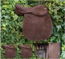 Heritage 'The Cheshire Suede Saddle" 14 inch pony saddle 