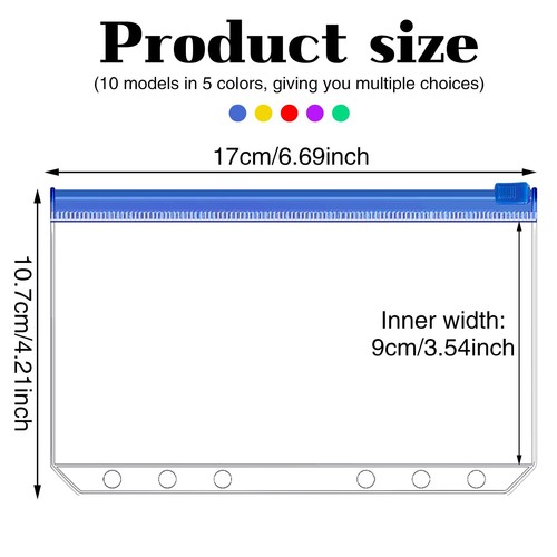 10 Stück A6 Binder Taschen Klarsichthüllen A6 Ringbuch Budget Planner Deutsch... - Bild 3 von 6