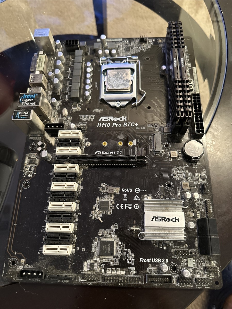 Asrock H110 Pro Btc+ H110 Mining Motherboard Asrock H110 Pro Btc+