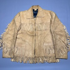 Vintage Unbranded Western Wear Cowboy Fringe Jacket Size Medium With Lining