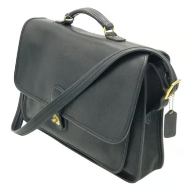 バッグ old coach 5180 Coach E8C-5180 LARGE Vintage Black Metropolitan Briefcase