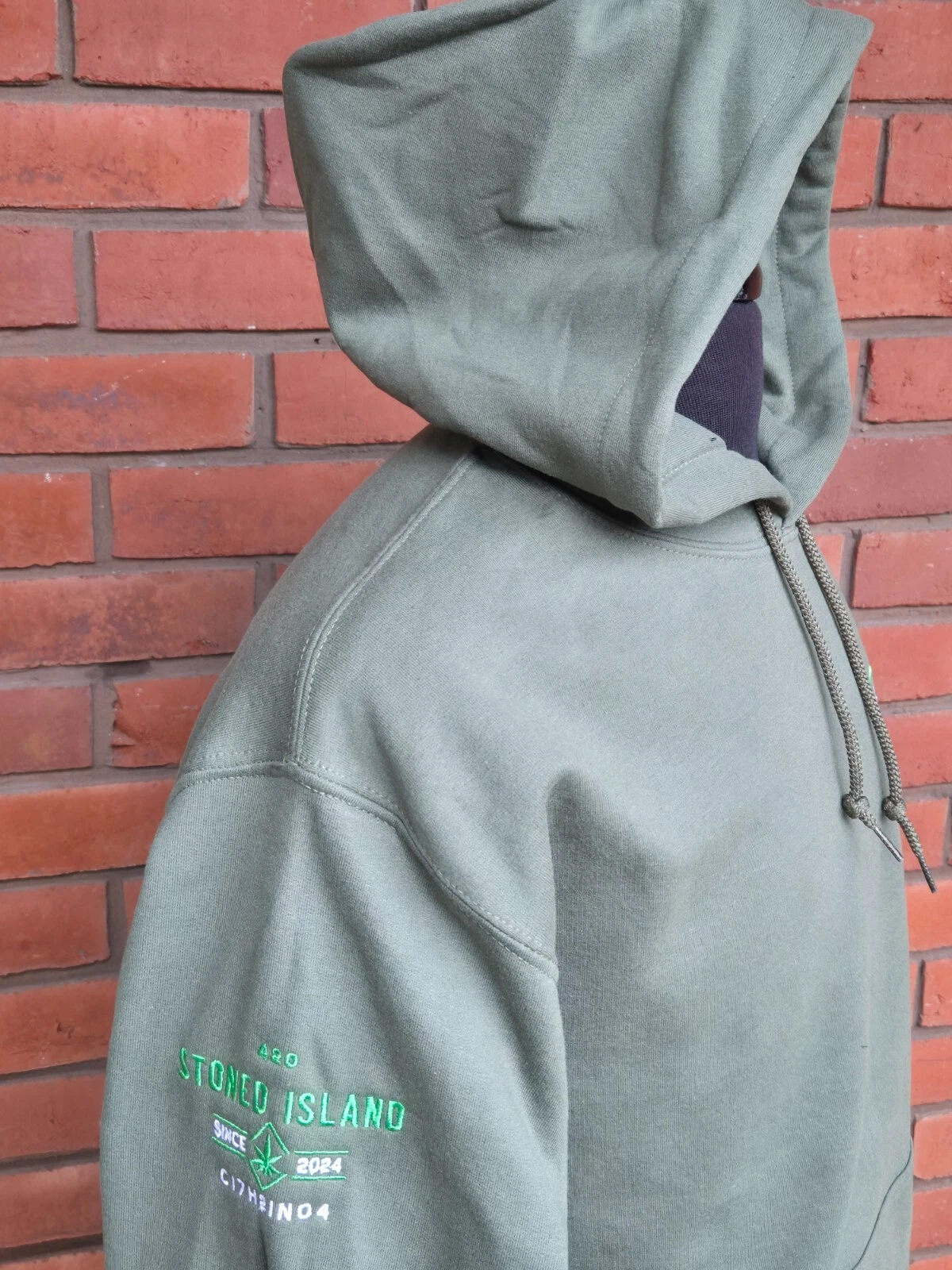 STONE ISLAND Felpa con cappuccio Stoned Island High 'N' Horny verde militare