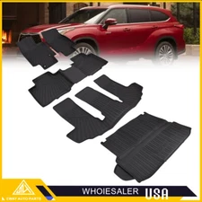 All Weather Floor Mats & Rear Cargo Liner For 2020-2025 Toyota Highlander 7 Seat