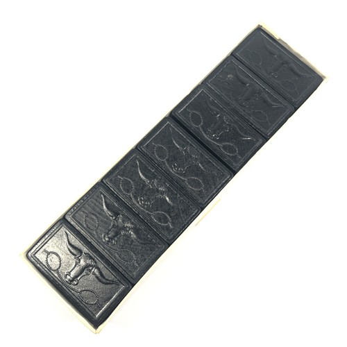 Vtg Cardinal Longhorn Black Hardwood Dominoes #555 - 28 Tiles Original Box - Picture 4 of 10