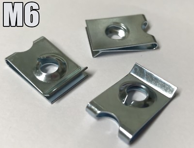 10x Speed Fasteners Metric Size M6 U Clips Auto Captive Nut Clip Self Tapping - Foto 2