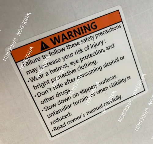 Hayabusa GSX1300R Tank warning sticker decal - Picture 3 of 3