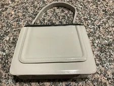 Olga Berg Small Grey/Beige Woman’s New Purse No Tag. Handbag with snap closure.